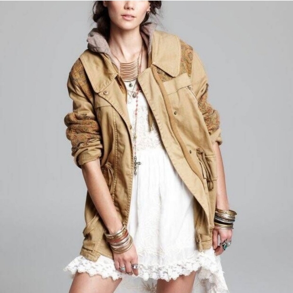 Free People 1970 Patch Studded Boho Jacket - Picture 3 of 11